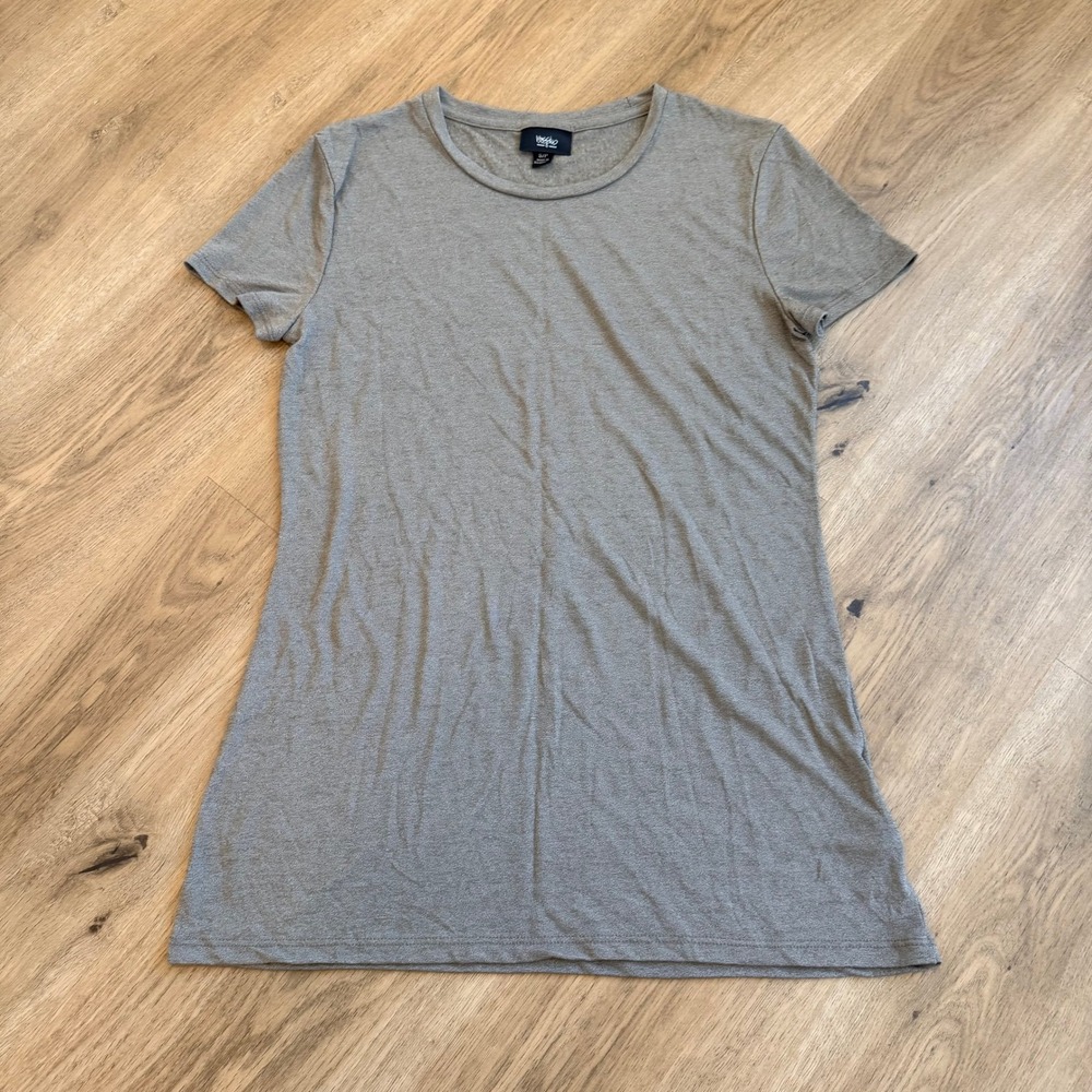 MOSSIMO SUPPLY CO Womens Small Brown Short Sleeve Crew Neck‎ Rayon Blend T-Shirt